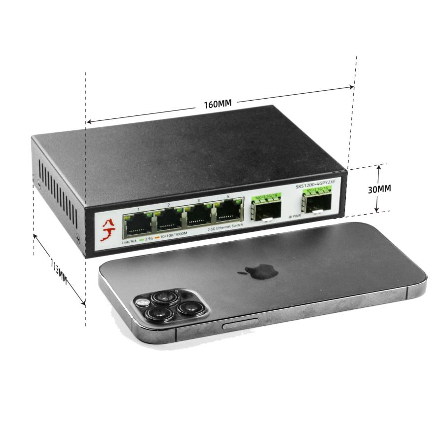 XikeStor 2.5gbps スイッチングハブ 6 ポート(2.5G RJ45ポート4 XikeStor 2.5gbps スイッチングハブ 6 ポート(2.5G RJ45ポート4