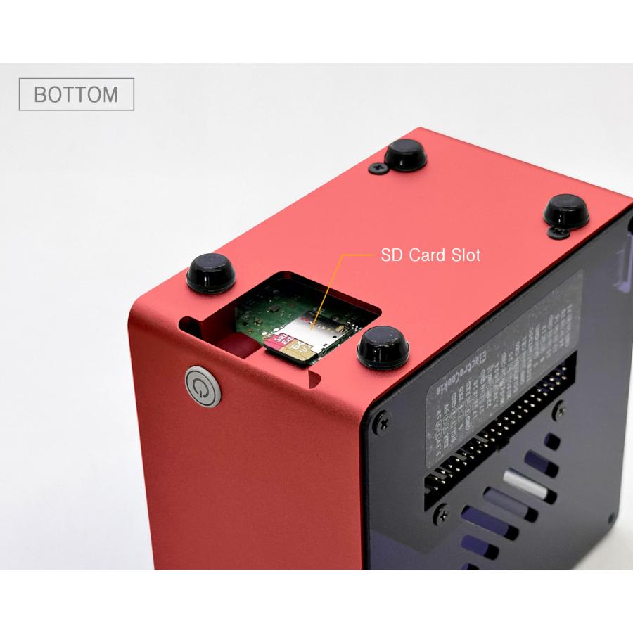 ElectroCookie Raspberry Pi 5ケース アルミミニタワーケース ElectroCookie Raspberry Pi 5ケース アルミミニタワーケース