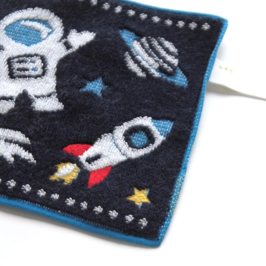 ブルーミーズ 宇宙 ちびタオル(ネイビー) [綿100％] 子供 キッズ ハンドタオル ミニタオル ロケット 宇宙 星 空 惑星 モチーフ 約15cm |  | 01