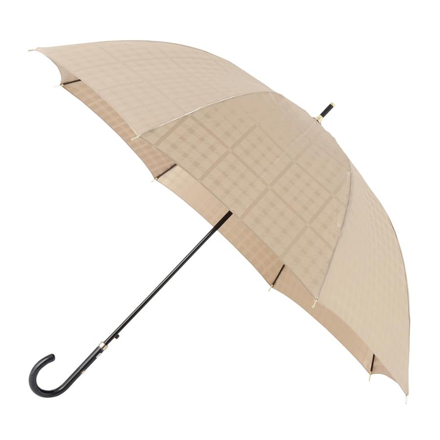 新品未使用 DAKS 長傘　ベージュ　新品 ムーンバット 【ダックス】 雨傘 長傘 後染め ジャガード 21-125-11162