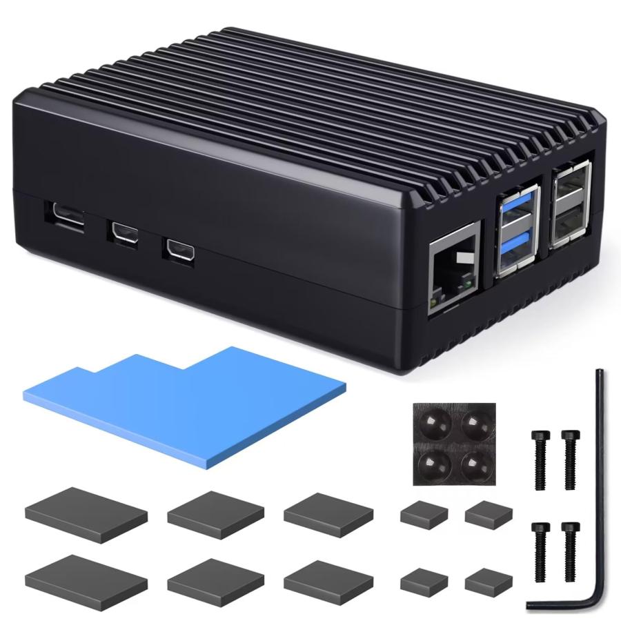 Raspberry Pi 5 用 ケース Mizuei アルミニウム合金 パッシブ Raspberry Pi 5 用 ケース Mizuei アルミニウム合金 パッシブ