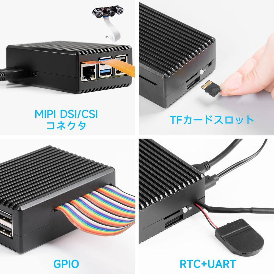 Raspberry Pi 5 用 ケース Mizuei アルミニウム合金 パッシブ Raspberry Pi 5 用 ケース Mizuei アルミニウム合金 パッシブ