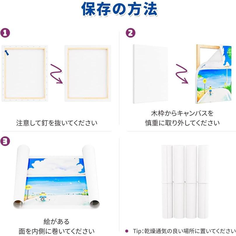 HANSILK キャンバス 張りキャンバスS0-3-M 180mmx180mm 3枚