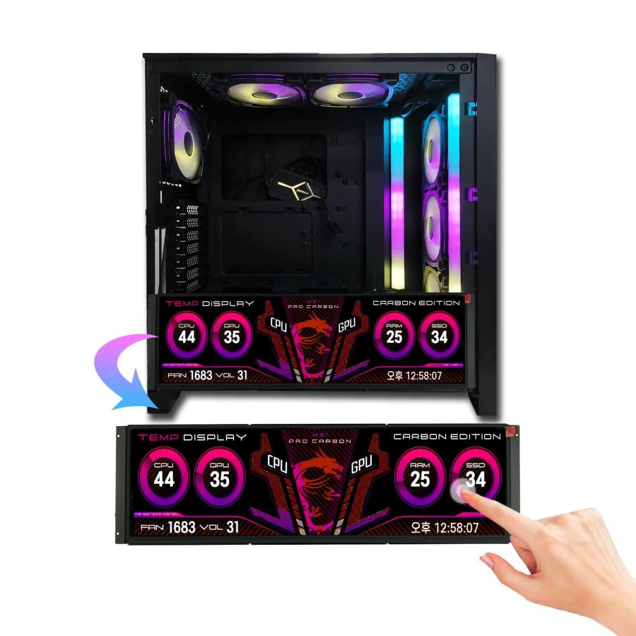 Wisecoco 14 インチ ミニ モニター 2560X720 2K IPS DIY キット Wisecoco 14 インチ ミニ モニター 2560X720 2K IPS DIY キット