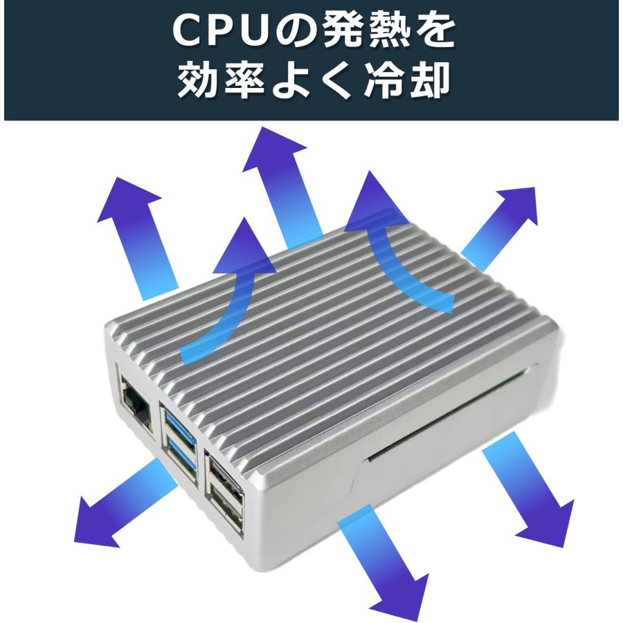 ラズベリーパイ5 (Raspberry Pi 5) ケース ラズパイ 冷却ケース