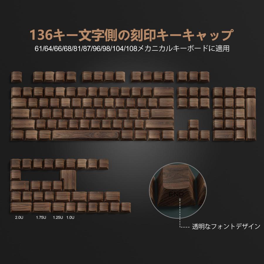 キーキャップ PBT Womier シャインスルーキーキャップ 132キー キーキャップ PBT Womier シャインスルーキーキャップ 132キー