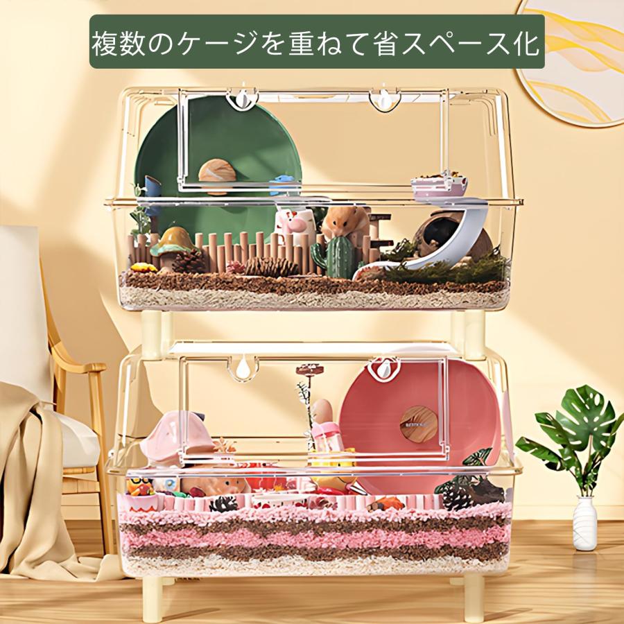 Ruexueの大型ハムスターケージ、ハムスターの二階建て大別荘