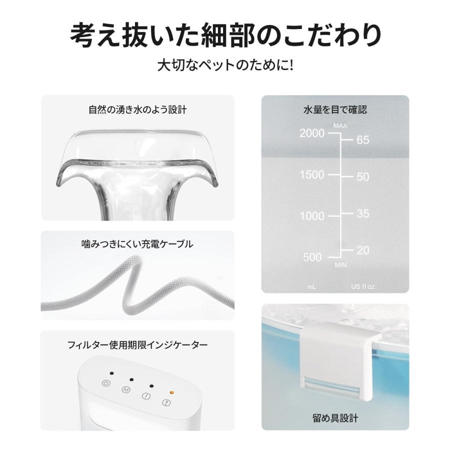 Cheerble 猫自動給水器 水飲み器 ポンプレス磁力給水 100%漏電 Cheerble 猫自動給水器 水飲み器 ポンプレス磁力給水 100%漏電