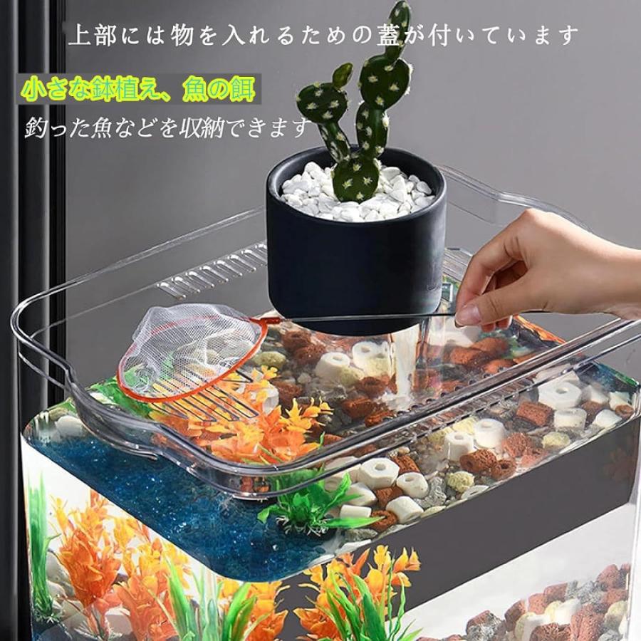 Roczential 金魚鉢 水槽 プラスチック 透明 金魚 蓋付き 大きい Roczential 金魚鉢 水槽 プラスチック 透明 金魚 蓋付き 大きい
