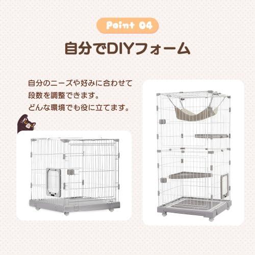 新品猫ケージ キャットケージ 2段 キャットハウス ペットケージ
