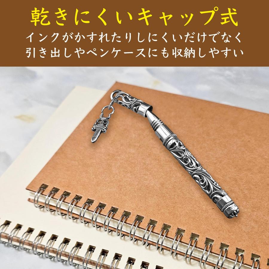 EdisonBrain ボールペン アンティーク風 キャップ式 筆記具 ペン