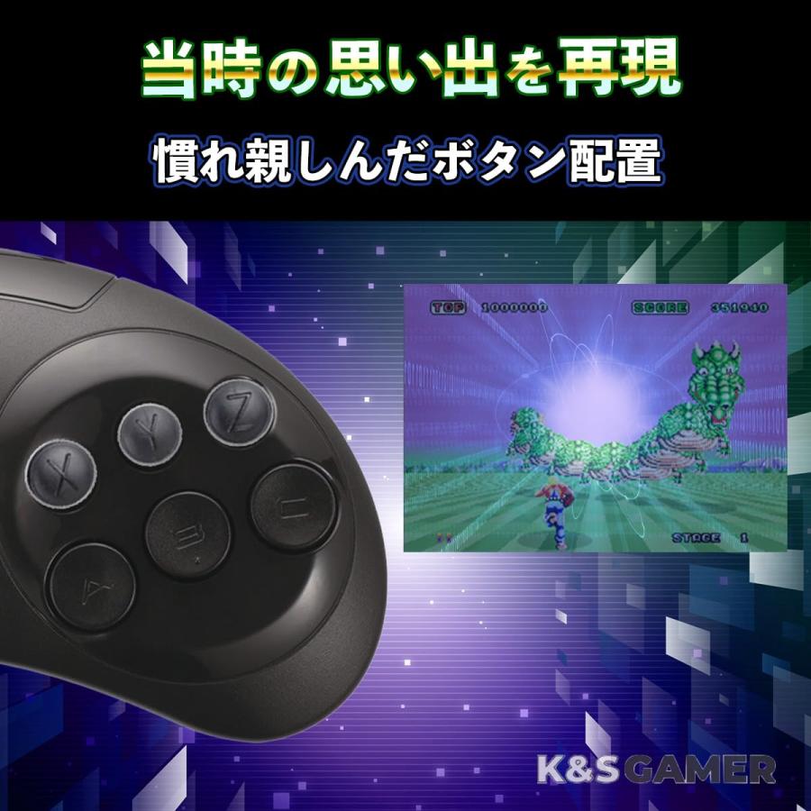 K&SGAMER セガ メガドライブ型 ゲームパッド USB コントローラー K&SGAMER セガ メガドライブ型 ゲームパッド USB コントローラー