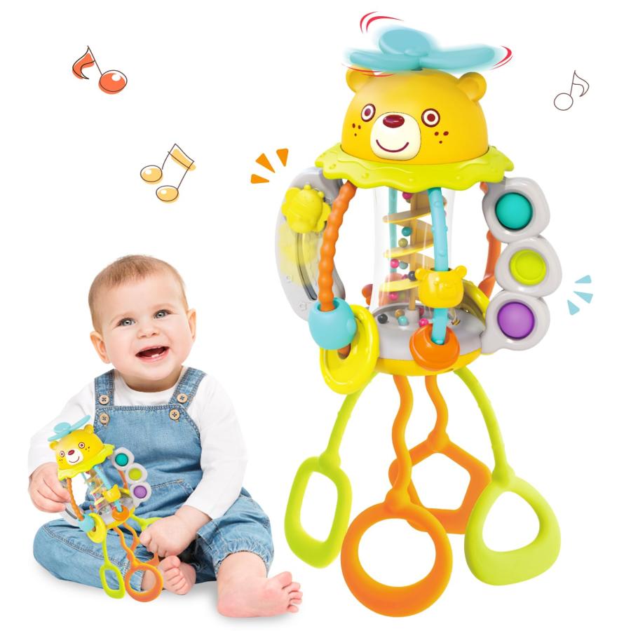 MAVEKID 赤ちゃん おもちゃ くま 紐 玩具 知育玩具 0歳 1歳 2歳