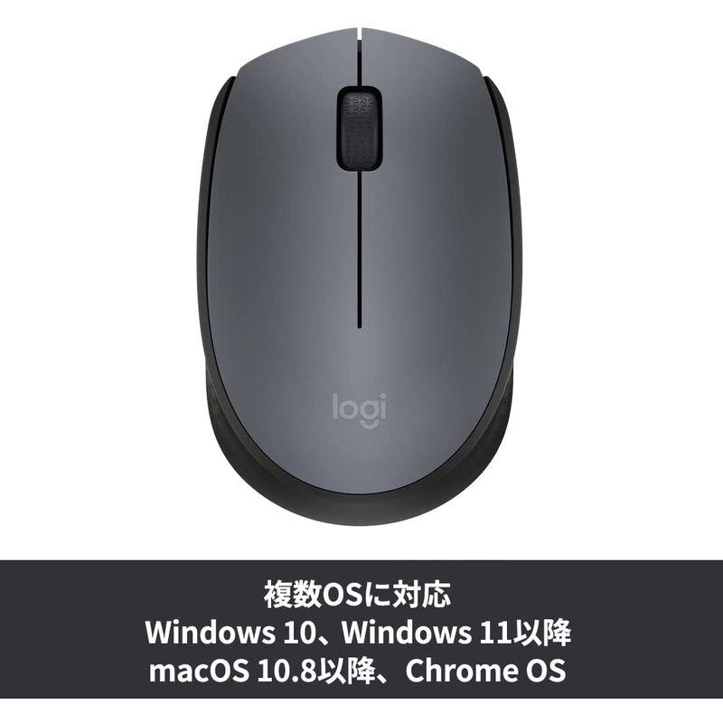 ロジクール M171rGR ワイヤレスマウス 無線 小型 軽量 左右対称 小さい 軽い M171r windows mac chrome マ｜good-life-ser｜07