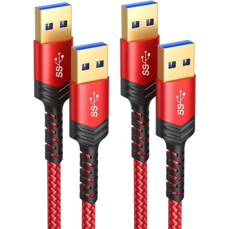 JSAUX USB 3.0 ケーブル1M+2M 2本セットUSB 3.0 A (オス) - A(オス) USB to USBケーブル 金メッ｜good-life-ser｜04