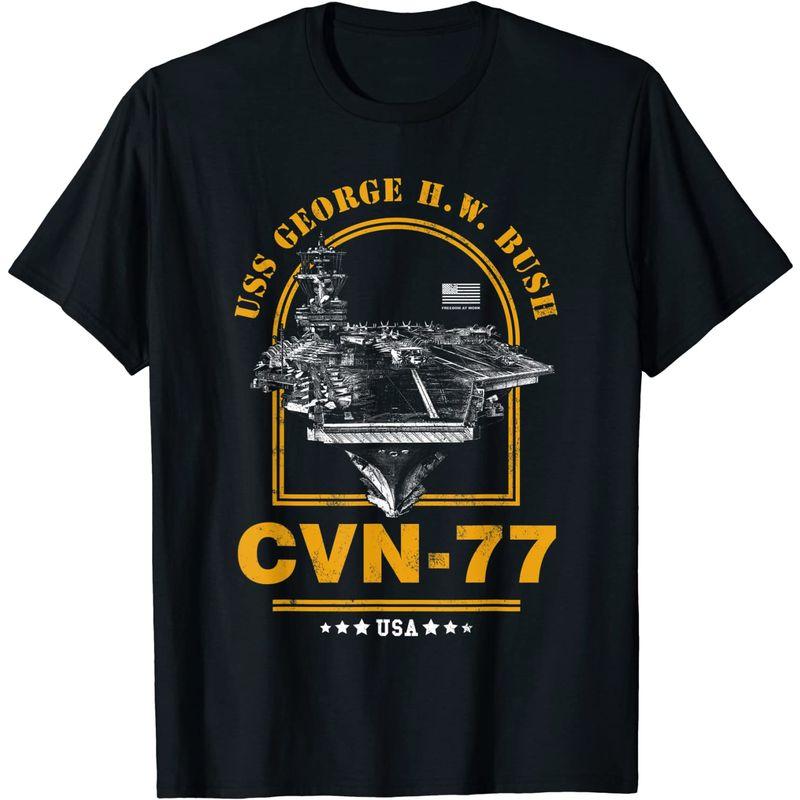 アメリカ海軍航空母艦 CVN-77 ジョージ・H・W・ブッシュ (USS George H. W. Bush) Tシャツ｜good-life-ser｜03