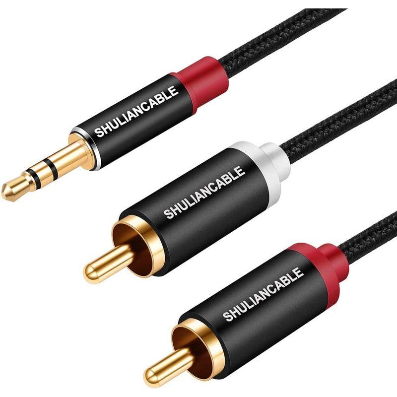 SHULIANCABLE 3.5mm to 2RCA 変換 ステレオオーディオケーブル， オス to 2*オス RCA ケーブル Y スプリ｜good-life-ser｜05