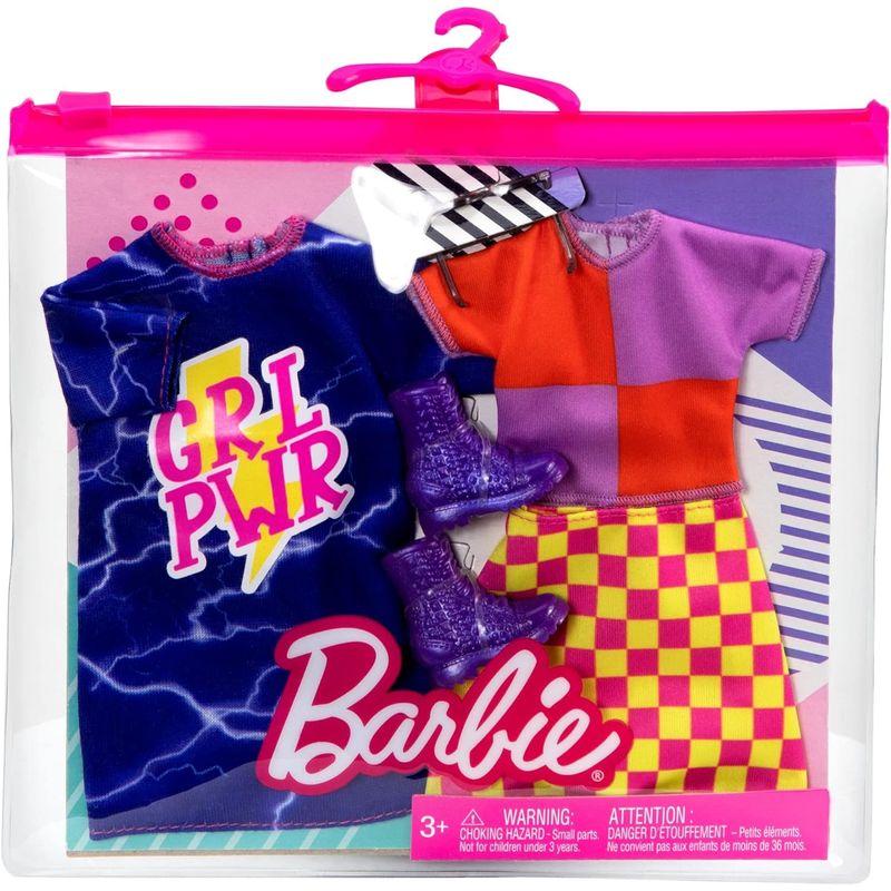 バービー(Barbie) ファッション2パック ガールパワーワンピース&セットアップ 再利用可能ビニールバッグ 着せ替え人形お洋服 3才~｜good-life-ser｜03