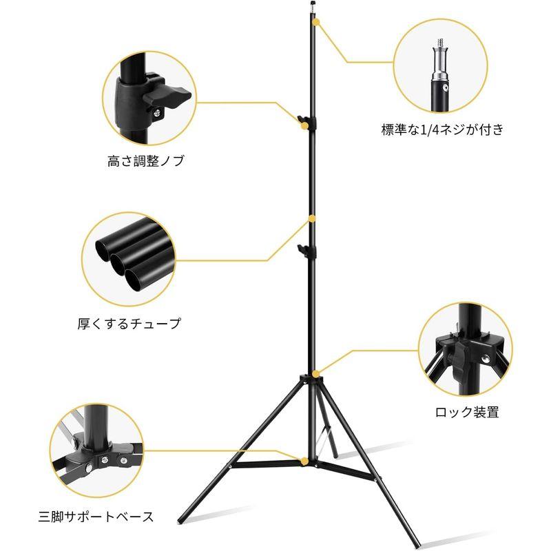 Meking 写真スタジオ用 撮影セット ライトスタンド+ホルダーB型+ホワイトアンブレラ 33in ストロボ/アンブレラ対応ホルダー スト｜good-life-ser｜08