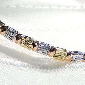 レディース ゴールド K18 WG YG PG ダイヤカット シリンダー