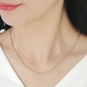 K18YG ダイヤカット シリンダー ネックレス レディース ゴールド K18YG ダイヤカット シリンダー ネックレス レディース ゴールド