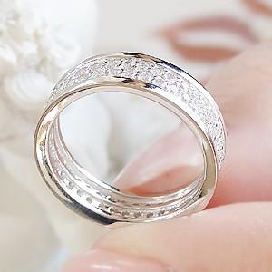 pt9001.0ct ダイヤモンド フルエタニティリング送料無料 品質保証書付の画像