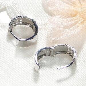 Pt900 0.26ct フープ ダイヤモンド ピアス 人気 ジュエリー 中折れ プラチナ ダイアモンド パヴェ pave ダイア ギフト ダイヤ プレゼント GHA26の画像