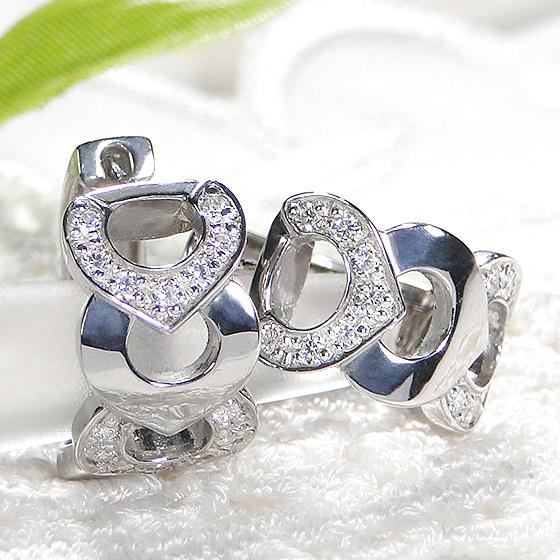 Pt900 0.28ct ダイヤモンド フープ ピアス 人気 ジュエリー アクセサリー 中折れ フープ PT900 ハート 0.28カラット ダイア ギフト プレゼント GHA72の画像