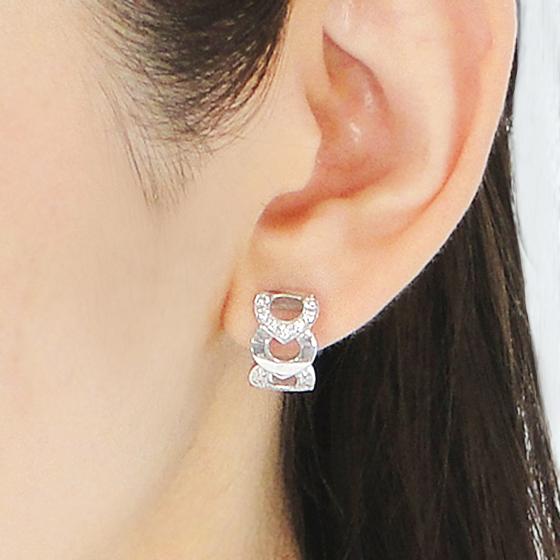 Pt900 0.28ct ダイヤモンド フープ ピアス 人気 ジュエリー アクセサリー 中折れ フープ PT900 ハート 0.28カラット ダイア ギフト プレゼント GHA72の画像