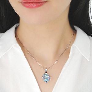 K14WG ペンダントトップ キー アクアマリン ブタンザナイト 女性へのプレゼント K10WG ダイヤモンド＆タンザナイト＆アクア