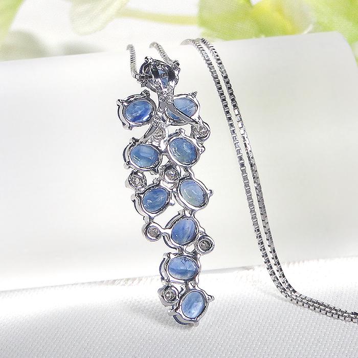 pt900 サファイヤ ダイヤモンド ネックレス 送料無料 ペンダント