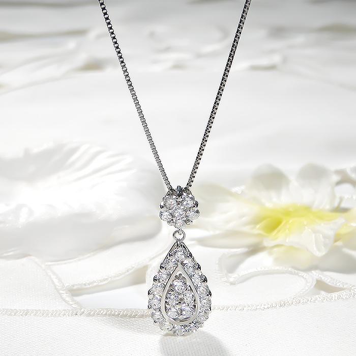 Pt900 1.0ct Hカラー SIクラス ダイヤモンド ネックレス 送料無料 Pt