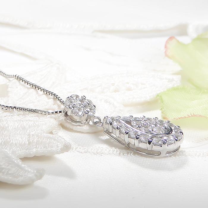 Pt900 1.0ct Hカラー SIクラス ダイヤモンド ネックレス 送料無料 Pt