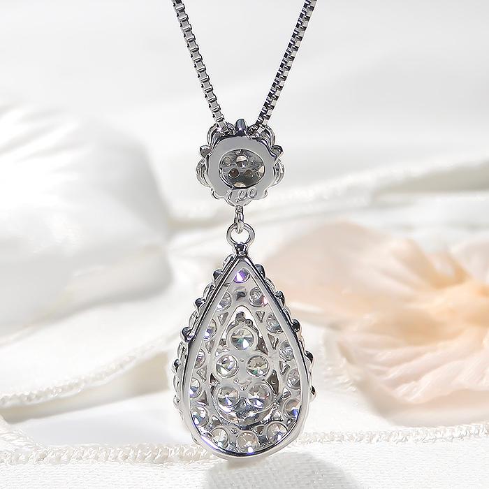 Pt900 1.0ct Hカラー SIクラス ダイヤモンド ネックレス 送料無料 Pt