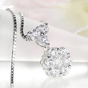 Pt900 ダイヤモンド ペンダントトップ フラワー 花 プラチナ トップ pt900 プラチナ ダイヤモンド ダイヤ ネックレス ペンダント パヴェ 花