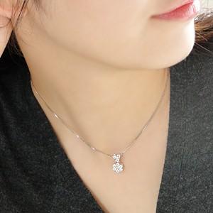 pt900 プラチナ ダイヤモンド ダイヤ ネックレス ペンダント パヴェ 花 