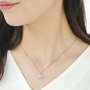 プラチナ pt900 1ct フラワー ダイヤモンド ネックレス 1カラット ダイヤ ペンダント PT pt900 花 人気 可愛い ギフト ダイア ４月誕生石 送料無料 GUPD1148の画像
