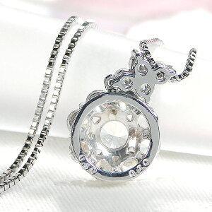 プラチナ pt900 1ct フラワー ダイヤモンド ネックレス 1カラット ダイヤ ペンダント PT pt900 花 人気 可愛い ギフト ダイア ４月誕生石 送料無料 GUPD1148の画像