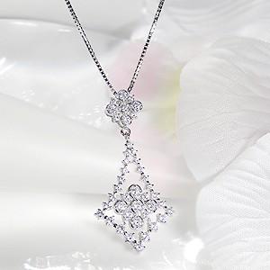 pt900 プラチナ ダイヤモンド ダイヤ ネックレス ペンダント 1.0