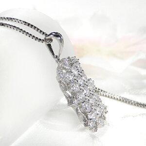 Pt900 1カラット 1ct ダイヤモンド ペンダント プラチナ ジュエリー 上品 ネックレス ギフト プレゼント ダイア Hカラー SIクラス 豪華 パヴェ ダイヤ GUPD1257の画像