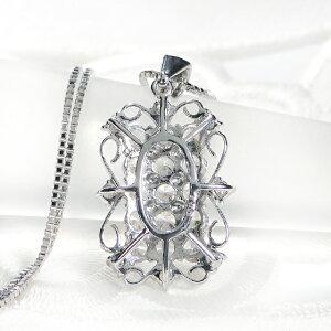 Pt900 1カラット 1ct ダイヤモンド ペンダント プラチナ ジュエリー 上品 ネックレス ギフト プレゼント ダイア Hカラー SIクラス 豪華 パヴェ ダイヤ GUPD1257の画像