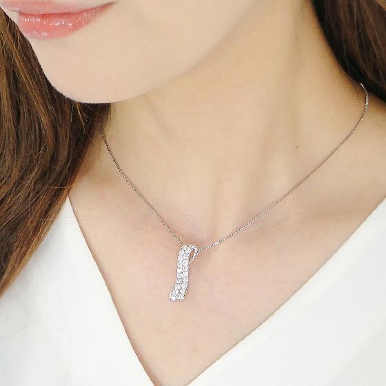 pt900 プラチナ パヴェ 1カラット ダイヤモンド 1ct ネックレス 送料 