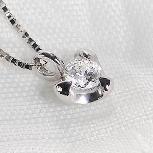 K18 WG ゴールド ダイヤモンド ダイヤ ネックレス ペンダント ハート 0.1ct 一粒 18k 18金 シンプル GUPD1271の画像