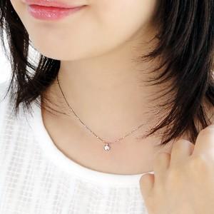 K18 WG ゴールド ダイヤモンド ダイヤ ネックレス ペンダント ハート 0.1ct 一粒 18k 18金 シンプル GUPD1271の画像