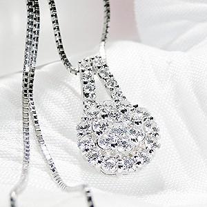 pt900 プラチナ ダイヤ ダイヤモンド ネックレス ペンダント パヴェ フラワー 花 1カラット 1.0ct GUPD1293の画像