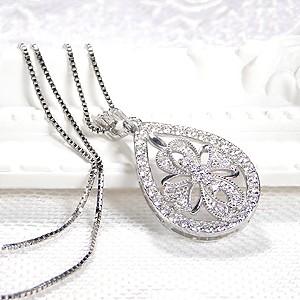 pt900 プラチナ ダイヤモンド ダイヤ ネックレス ペンダント 0.5ct ティアドロップ ドロップ ミルグレイン 大ぶり GUPD1298 |  | 01