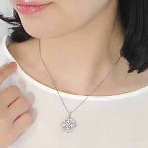 pt900 プラチナ ダイヤモンド ダイヤ ネックレス ペンダント 0.5ct ミルグレイン 豪華 アンティーク GUPD1300