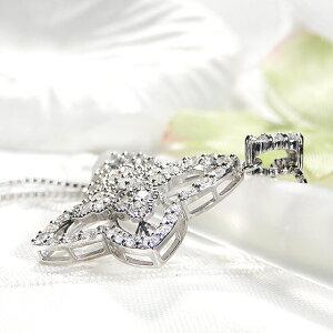 Pt900 1.00ct フラワー ダイヤモンド ペンダント プラチナ ジュエリー  