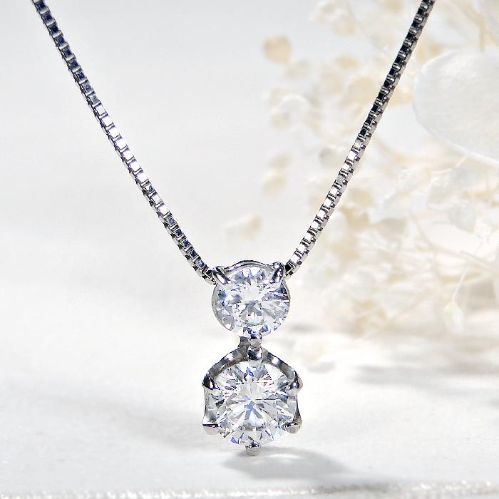 pt900 1.0ct ダイヤモンドネックレス 送料無料 Pt プラチナ 記念 誕生 