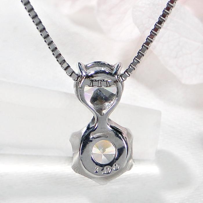 pt900 1.0ct ダイヤモンドネックレス 送料無料 Pt プラチナ 記念 誕生 